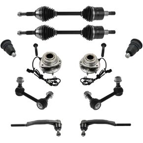 Suspension Kit Front Ball Joint Tie Rod Sway Bar CV Axle Wheel Hub Bearing 12pc Set for Saab for Olds for Isuzu for GMC for Chevy for Buick in Kuwait