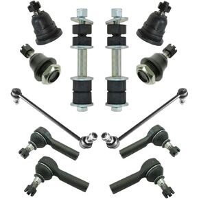 12pc Upper Lower Ball Joints Inner Outer Tie Rod End Sway Bar Set Front Rear Left Right Steering&Suspension Kit-Type in Kuwait