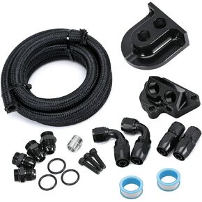 Upgrade Billet Oil Filter Relocation Kit 10AN Fittings for 2011-2023 Ford Mustang GT350 GT500 F150 5.0/5.2 V8 Coyote Engines in Kuwait