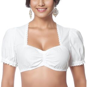 بلوزة نسائية من القطن Dirndl بأكمام قصيرة قميص قصير ألماني ناعم قميص مهرجان أكتوبر قميص صيفي بافاري in Kuwait