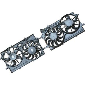 1 Piece Dual Radiator and Condenser Fan Assembly Replacement 3S4Z8C607DD, 3S4Z8C607CD fits Ford Focus 2003 2004 in Kuwait