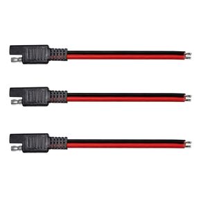 (3 عبوات من كابل تمديد SAE السريع لفصل التوصيل للسيارات SAE، لوحة شمسية - 1 قدم/30 سم (14AWG) in Kuwait