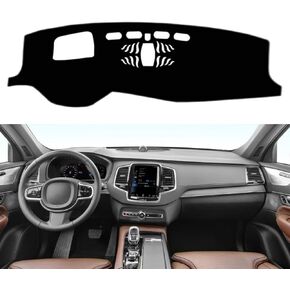 Car Dashboard Cover Mat Carpet Compatible for 2016-2021 2022 2023 2024 2025 Volvo XC90 with HUD with Stereoscopic Audio Dash Mat Sunshade Windshield Glare Black Flannel in Saudi Arabia