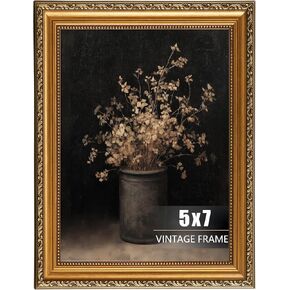uniro Vintage Picture Frame, Ornate Gold Picture Frames for Wall Hanging And Tabletop Display, Antique Photo Frame 8 x 10 for Retro Home Decor, Bedroom, Vintage Frames in Saudi Arabia