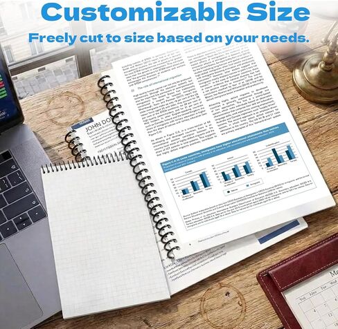 50 حزمة من ملفات التجليد الحلزونية 4:1 درجة، مجموعة ملفات تجليد بلاستيكية سوداء - 5 أحجام (1/4، 5/16، 3/8، 1/2، 3/4 بوصة) مجموعة مختلطة، ملف حلزوني للمستندات بحجم الحروف in Kuwait