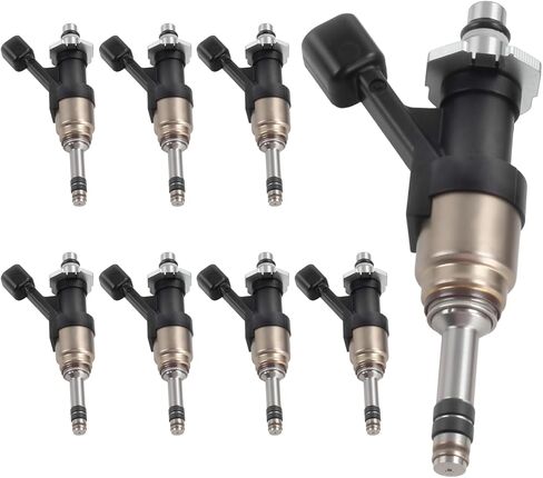 Set of 8 Fuel Injectors 12668390 FJ1217 Compatible with Silverado 1500 2500 Tahoe Suburban Cheyenne & Sierra 1500 Yukon, Fit V6 4.3L/V8 5.3L 2014 2015 2016 2017 2018 in Kuwait