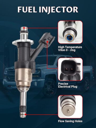 Set of 8 Fuel Injectors 12668390 FJ1217 Compatible with Silverado 1500 2500 Tahoe Suburban Cheyenne & Sierra 1500 Yukon, Fit V6 4.3L/V8 5.3L 2014 2015 2016 2017 2018 in Kuwait
