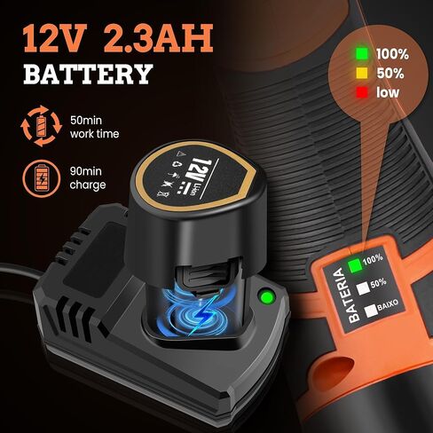 ملمع صغير 3 بوصة، ملمع سيارة صغير لاسلكي 12 فولت مع قطعتين بطاريات 2.3 أمبير ولوحة دعم 1/2/3 بوصة، يعمل كملمّع عازل DA & RO لتلميع السيارة وتفصيل الشمع in Kuwait