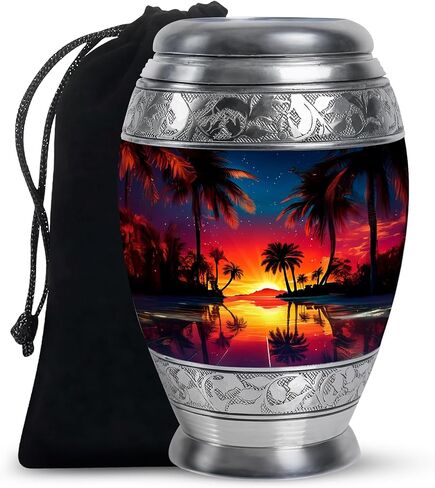 جرار شاطئ المحيط للرماد البشري، جرة للرماد، جرار حرق كبيرة للرماد البشري، الجنازة والدفن للبالغين، هدية تزيينية للإناث، 10 بوصة in Kuwait