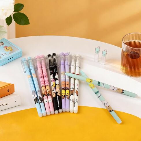 12PCS Stray-zoo Pens Cute Cartoon Ballpoint Gel Pen Smooth Writing Office Supplies for Stay Fans Gifts in Saudi Arabia
