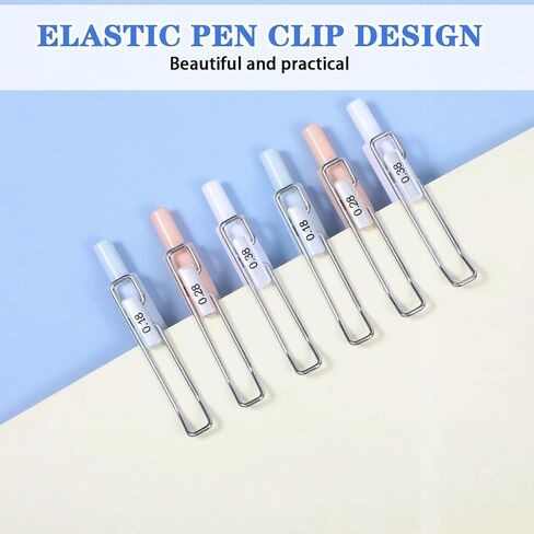 6Pcs Gel Pen Set Quick Dry Black Ink Pens 0.18/0.28/0.38mm Fine Point Smooth Writing Pens High-End Series Ballpoint with Silicone Grip for Office School Supplies Journaling Sketching Drawing in Saudi Arabia