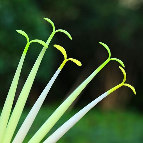 8 Pack Sprout Gel Pens, Yellow Seedling Pens Green Grass plant Pen Fresh floral Pen Bendable Design 0.5mm Fine Point Black Ink, Kawaii Novelty Stationery for Journaling Office Supplies in Kuwait