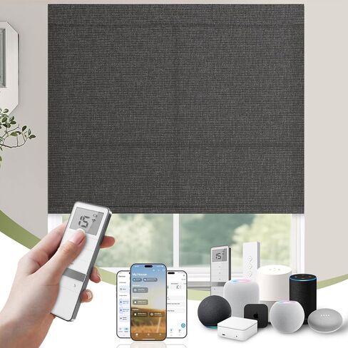 ستائر FineTell المزودة بمحركات مع جهاز تحكم عن بعد وستائر دوارة لتصفية الضوء تعمل مع Alexa وApple Homekit وتطبيق Google Home والتحكم الصوتي، ستائر كهربائية مخصصة (50% تعتيم أبيض شفاف) in Saudi Arabia