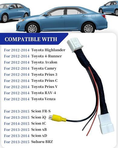 16 دبابيس كاميرا احتياطية كاميرا الرؤية الخلفية تسخير محول موصل متوافق مع تويوتا بريوس RAV-4 أفالون كامري سليل xD xB سوبارو in Kuwait