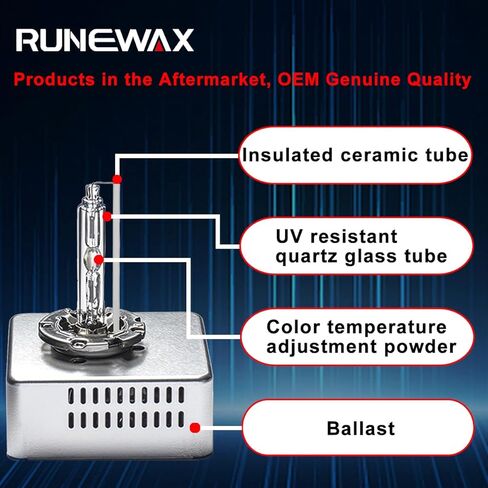 D5S Xenon Bulbs for 2018 2019 2020 2021 Chevy Equinox HID Headlights, 35W 8000K White Replacement Upgrade GM 13594523 Bi-Xenon Projector Headlamp, 2-Pack in Kuwait