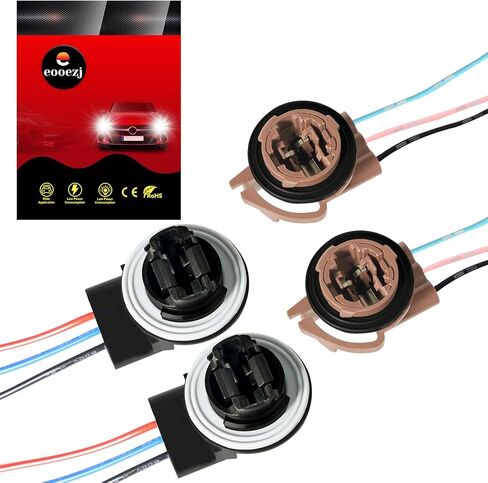 1156(BA15S) LED Bulbs Socket Holder Auto Car Plastic Waterproof Turn Signal Tail Stop Rear Brake Light Base Harness Plugs Connectors Pre-wired Wiring Sockets 4pcs in Saudi Arabia