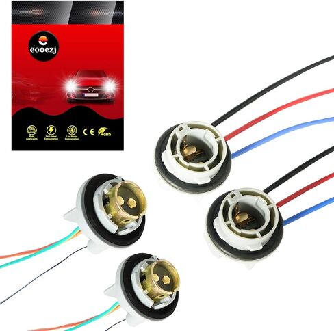 1156(BA15S) LED Bulbs Socket Holder Auto Car Plastic Waterproof Turn Signal Tail Stop Rear Brake Light Base Harness Plugs Connectors Pre-wired Wiring Sockets 4pcs in Saudi Arabia