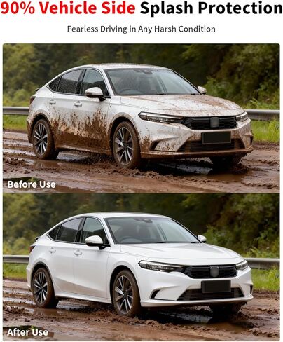 No Drill Mud Flaps for 2023-2026 Honda Accord, Heavy Duty Front & Rear All Weather Splash Guards Set for LX/SE/EX/EX-L Hybrid Sport/Sport-L Touring Models, OEM-Style Textured Black Mud Guards in Saudi Arabia