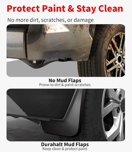 No Drill Mud Flaps for 2023-2026 Honda Accord, Heavy Duty Front & Rear All Weather Splash Guards Set for LX/SE/EX/EX-L Hybrid Sport/Sport-L Touring Models, OEM-Style Textured Black Mud Guards in Saudi Arabia