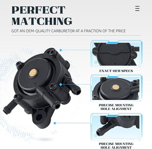 808656 Fuel Pump Compatible with BS Lawn Mower Tractor with Fuel Filter Vacuum Hose Fuel Line Replace for 491922 691034 692313 808492 808656 808281 808322 557033 in Kuwait