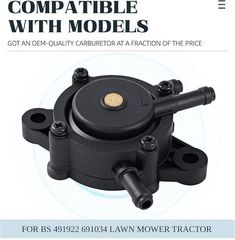 808656 Fuel Pump Compatible with BS Lawn Mower Tractor with Fuel Filter Vacuum Hose Fuel Line Replace for 491922 691034 692313 808492 808656 808281 808322 557033 in Kuwait