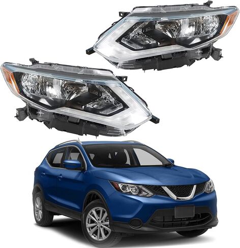 Halogen Headlights Left and Right Side Headlamp Assembly Replacement for Rogue 2017 2018 2019 Halogen in Saudi Arabia