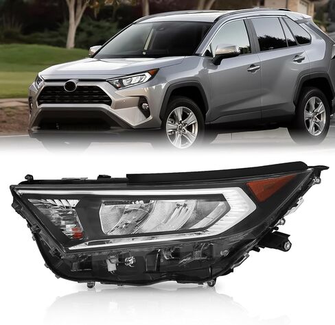 مصباح أمامي JFN متوافق مع 2019 2020 2021 Toyota Rav4 LE/XLE HeadLamp LH 81150-0R150 RV20A01-2L (جانب الركاب (يمين)) in Saudi Arabia