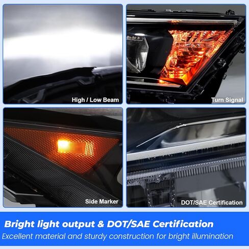 مصباح أمامي JFN متوافق مع 2019 2020 2021 Toyota Rav4 LE/XLE HeadLamp LH 81150-0R150 RV20A01-2L (جانب الركاب (يمين)) in Kuwait