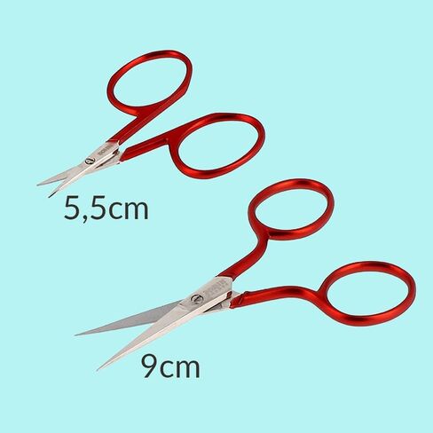 Bohin BH24315 Embroidery Scissors Mini Soft Touch 2 1/4", Metal, Silver/Red, 0.1 x 4 x 6 cm in Kuwait
