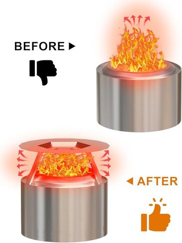 Heat Deflector for Solo Stove Bonfire, 19.5" Heat Deflector for Solo Stove Fire Pit, 304 Stainless Steel Heat Deflector with Handle for Bonfire Fire Pit, Detachable Camping Essential in Kuwait