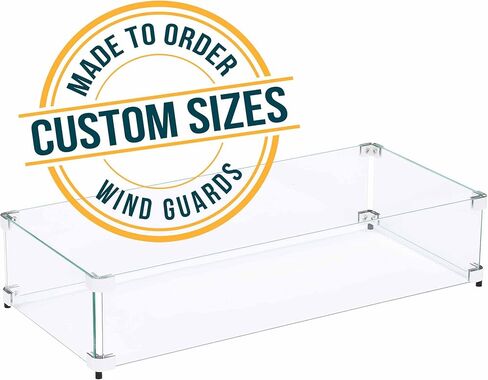 Custom Sized Wind Guard for Gas Fire Pits - Celestial Fire Glass in Kuwait