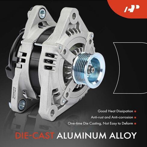 A-Premium Alternator Compatible with Hyundai Genesis 2014 2015 2016 3.8L, 12V 150A 6-Groove Pulley Clockwise, Replace# 1042118470, 373003C552 in Saudi Arabia