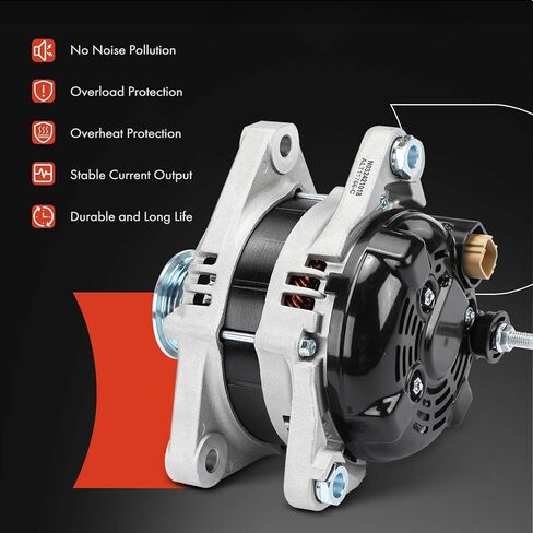A-Premium Alternator Compatible with Hyundai Genesis 2014 2015 2016 3.8L, 12V 150A 6-Groove Pulley Clockwise, Replace# 1042118470, 373003C552 in Saudi Arabia