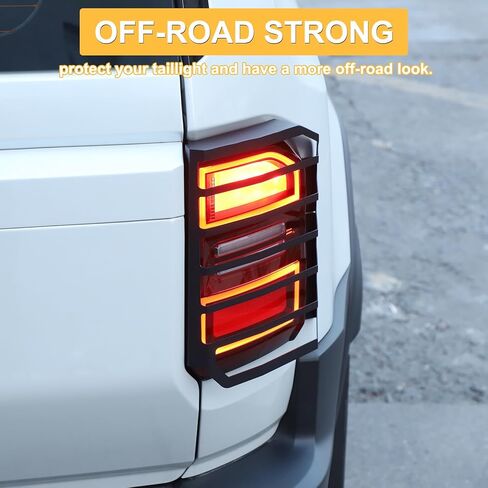 غطاء الضوء الخلفي متوافق مع Toyota Land Cruiser 250 Prado J250 LC250 2024 2025، غطاء واقي الضوء الخلفي من الفولاذ الكربوني، أسود in Saudi Arabia