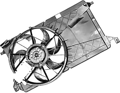 1 X Dual Radiator and Condenser Fan Assembly Replacement Z602-15-025G fits Mazda 3 2004 2005 2006 2007 2008 2009 in Saudi Arabia