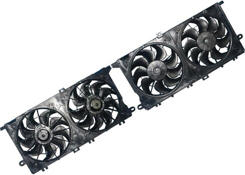 1 PCS Dual Radiator and Condenser Fan Assembly fits Buick Park Avenue 1997 1998 1999 2000 2001 2002 2003 2004 2005 in Kuwait