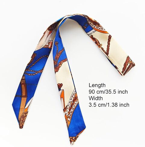12 Pcs Women Bag Scarf, Purse Scarf for Handbags, Silk Headband Charm, Hair Neck Scarves in Saudi Arabia