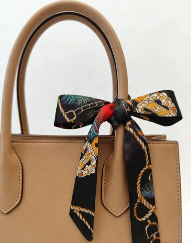 12 Pcs Women Bag Scarf, Purse Scarf for Handbags, Silk Headband Charm, Hair Neck Scarves in Saudi Arabia