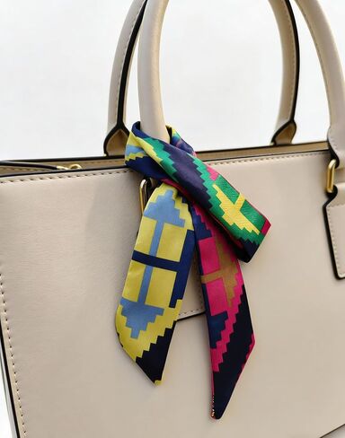 12 Pcs Women Bag Scarf, Purse Scarf for Handbags, Silk Headband Charm, Hair Neck Scarves in Saudi Arabia