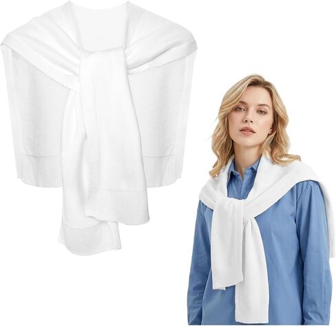 Women's Knitted Shawl Wrap Sweater Shoulder Shawls Scarf Cape Fashion Versatile Accessory for Travel Gift for Mom Daughter Party Office Evening in Kuwait