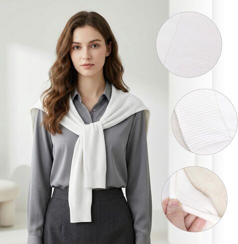 Women's Knitted Shawl Wrap Sweater Shoulder Shawls Scarf Cape Fashion Versatile Accessory for Travel Gift for Mom Daughter Party Office Evening in Kuwait