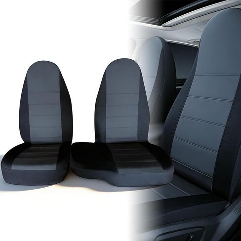 2PCS Seat Covers 60/40 Cotton blk-Charcoal Driver Passenger Side Compatible with Ranger 1998 1999 2000 2001 2002 2003 in Saudi Arabia
