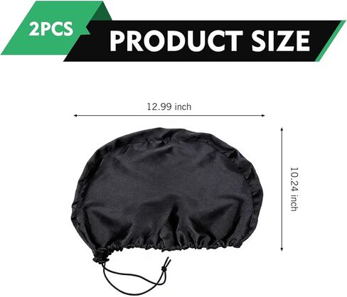 2PCS Car Headrest Cover, Ice Silk Breathable Comfortable Headrest Cover, Drawstring Adjustable Vehicle Seat Protector, Universal for Most Cars (Black) in Kuwait