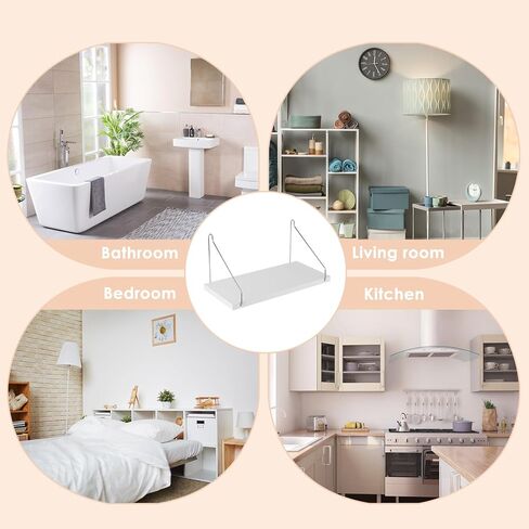 Wood Wall Shelves, Floating Shelves for Mini Projector, Storage Hanging Shelf for Living Room, Bathroom, Bedroom. in Kuwait