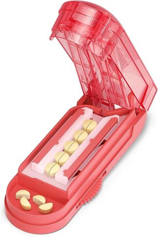 ONE PIX Pill Cutter Cutter 2 Pack، فاصل حبوب منع الحمل مع شفرة حادة، فاصل حبوب منع الحمل للحبوب الصغيرة والصغيرة، قواطع حبوب منع الحمل للحبوب الصغيرة أو الكبيرة الاحترافية للقطع الدقيق - أسود (قطعتان) in Saudi Arabia
