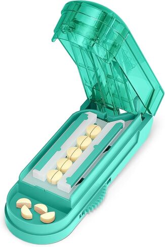 ONE PIX Pill Cutter Cutter 2 Pack، فاصل حبوب منع الحمل مع شفرة حادة، فاصل حبوب منع الحمل للحبوب الصغيرة والصغيرة، قواطع حبوب منع الحمل للحبوب الصغيرة أو الكبيرة الاحترافية للقطع الدقيق - أسود (قطعتان) in Saudi Arabia