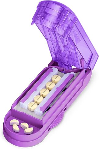 ONE PIX Pill Cutter Cutter 2 Pack، فاصل حبوب منع الحمل مع شفرة حادة، فاصل حبوب منع الحمل للحبوب الصغيرة والصغيرة، قواطع حبوب منع الحمل للحبوب الصغيرة أو الكبيرة الاحترافية للقطع الدقيق - أسود (قطعتان) in Saudi Arabia