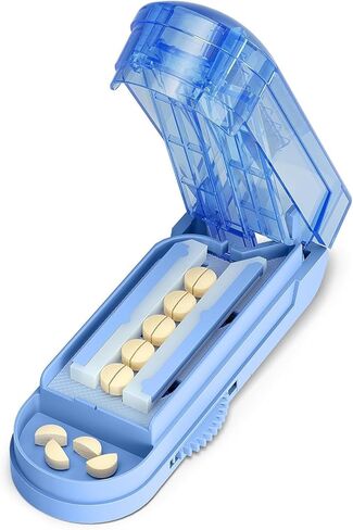 ONE PIX Pill Cutter Cutter 2 Pack، فاصل حبوب منع الحمل مع شفرة حادة، فاصل حبوب منع الحمل للحبوب الصغيرة والصغيرة، قواطع حبوب منع الحمل للحبوب الصغيرة أو الكبيرة الاحترافية للقطع الدقيق - أسود (قطعتان) in Saudi Arabia