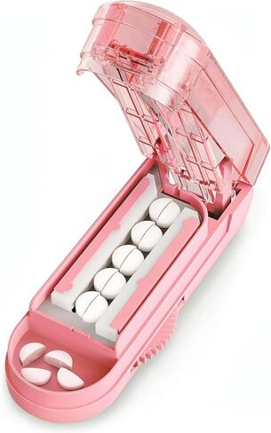 ONE PIX Pill Cutter Cutter 2 Pack، فاصل حبوب منع الحمل مع شفرة حادة، فاصل حبوب منع الحمل للحبوب الصغيرة والصغيرة، قواطع حبوب منع الحمل للحبوب الصغيرة أو الكبيرة الاحترافية للقطع الدقيق - أسود (قطعتان) in Saudi Arabia