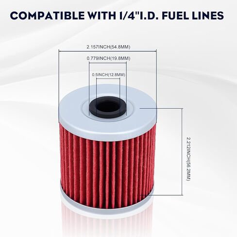 Motorcycle Oil Filter Compatible with Kawasaki KLR650 HF123 123 Bayou 300 Oil Filter 220 250 KLF220 KLF250 KLF300 KLF300A KLF300B KLF300C KLX250 KLX650A KLX650C KLX650D in Kuwait